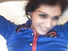 Horny Pakistani beauty Nafiza from Karachi leaked video sitting naked on webcam pressing her boobs with big brown nipple. video2porn2