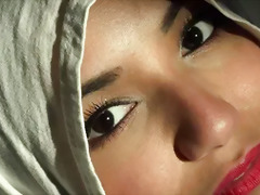 Beautiful Eyes, White Hijab, Viva Athena, Arab Girl Unveils